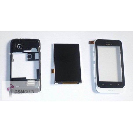 Sony Xperia ST21i ST21A TIPO Wyświetlacz LCD+DIGITIZER biały +OBUDOWA ORYGINALNA