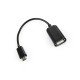 Redukcja MICROUSB - USB 2.0 pendrive , dysk zewnętrzny OTG, modem CZARNY