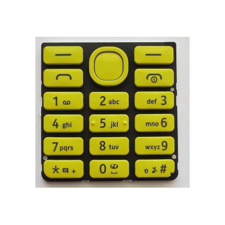 Nokia 206 Asha Klawiatura żółta ORYGINALNA YELLOW SS