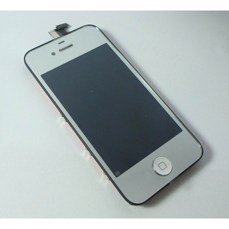 iPHONE 4G Wyświetlacz LCD ORYGINALNY + DIGITIZER srebrny + klapka