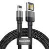 Kabel USB - Lightning iPhone Baseus Cafule czarny 2,4A 100cm