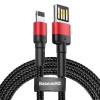 Kabel USB - Lightning iPhone Baseus Cafule czerwony 2,4A 100cm