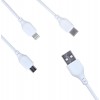 Kabel USB 3W1 Micro USB Typ-C 8-PIN XO 2,1A 100cm QUICK CHARGE biały