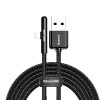 Kabel USB - Lightning iPhone WTYCZKA L kątowy 90 stopni gaming Iridescent LED 1,5A 1 metr BASEUS