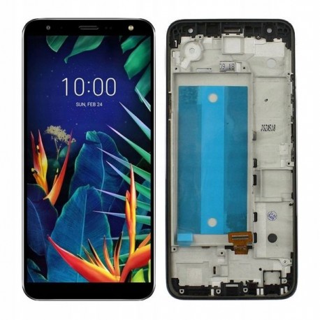 LG X420 K40 2019 Wyświetlacz LCD BLACK z Ramką