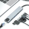 Adapter rozdzielacz 4X USB 3.0 HDMI LAN 8w1 srebrny VIAKING