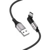 Kabel USB - TYP-C XO ruchome złącze czarny 2,4A 120cm