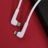 Kabel USB TYP-C - Lightning iPhone WTYCZKA L kątowy 90 stopni 27W biały 100CM