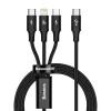 Kabel USB TYP-C 3W1 Micro USB Typ-C 8-PIN Baseus Rapid 20W