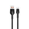 Kabel USB - MICROUSB nylon czarny BLISTR XO 5A