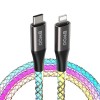 Kabel USB TYP-C - Lightning iPhone BWOO LED 27W 200cm 2m