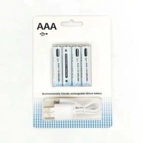 Baterie LR03 Akumulatory AAA paluszek mały 4SZT 1,5V USB-C