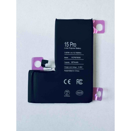 Bateria iPHONE 15 PRO 6,1'' 3274mAh Polymer bez alertów