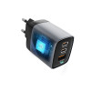 Ładowarka 220V 3X USB 1x QC + 2x TYP-C PD GaN III 70W z wyświetlaczem LCD