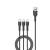 Kabel USB 3W1 Fast Charge 3A Micro USB Typ-C 8-PIN