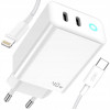 Ładowarka 220V 2X USB TYP-C PD 40W JELLICO + kabel USB-C na Lightning