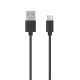 KABEL USB - USB TYP-C USB 2.0 czarny długa wtyczka 8mm do kabur 