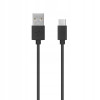 KABEL USB - USB TYP-C USB 2.0 czarny długa wtyczka 8mm do kabur 