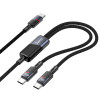 KABEL USB TYP-C - 2x USB TYP-C 100W 100cm HOCO 2W1