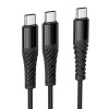 KABEL USB TYP-C - 2x USB TYP-C 100cm HOCO 2W1