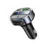 FM Transmiter z mikrofonem USB A + USB C PD QC3.0 5A 30W z wyświetlaczem czarny Hoco