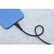 KABEL USB TYP-C - USB TYP-C PD 3A 60W czarny 100cm