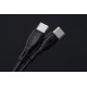 KABEL USB TYP-C - USB TYP-C PD 3A 60W czarny 100cm