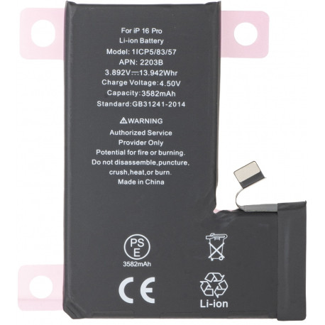 Bateria iPHONE 16 PRO 6,3'' 3582mAh