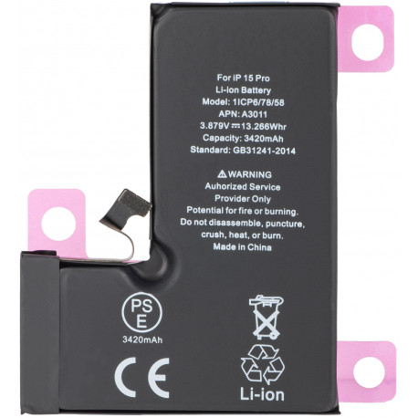 Bateria iPHONE 15 PRO 6,1'' 3420mAh Polymer Diagnostic Extra pojemność